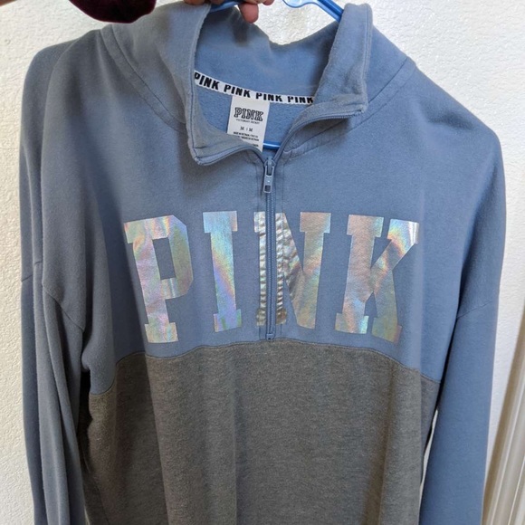 PINK Victoria's Secret Sweaters - Blue and grey PINK pullover sweater
